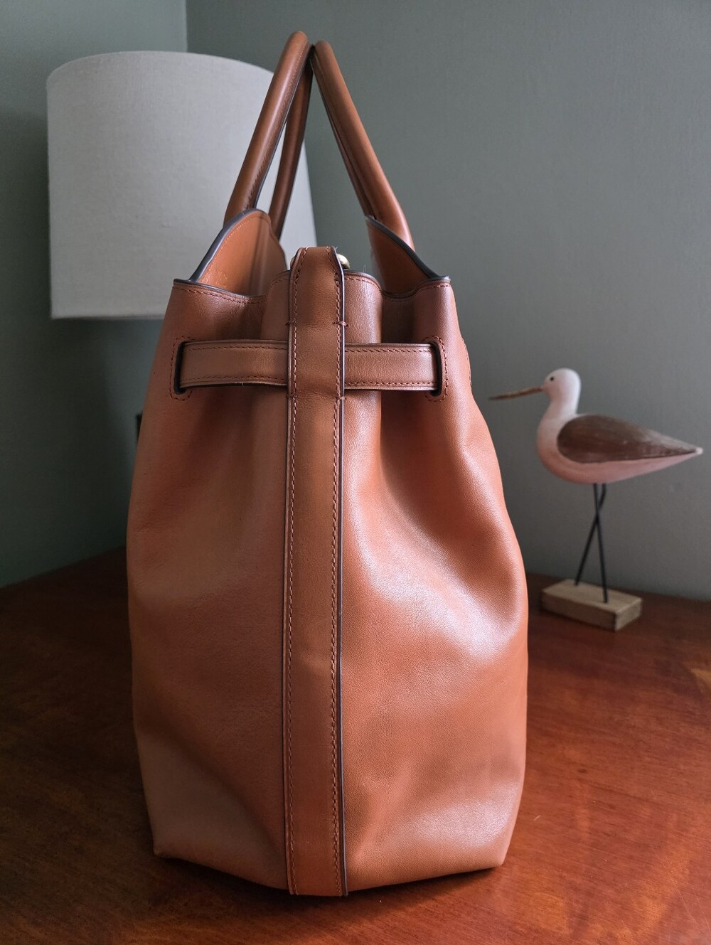 Coach CW617 Soft Empire Carryall 48 Toffee Full Grain Leather Satchel Bag - Picture 5 of 16